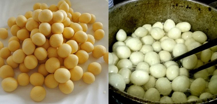 Chiên bánh nếp vàng giòn