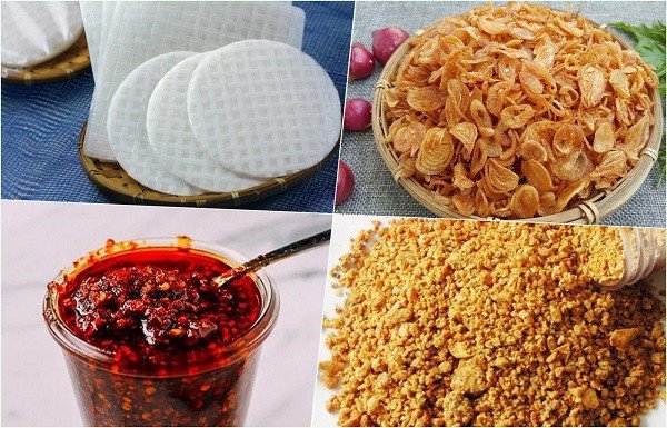Chuẩn bị nguyên liệu cho nước sốt bánh tráng trộn sa tế