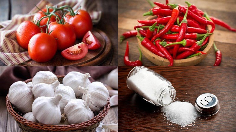 Chuẩn bị nguyên liệu làm sốt cà chua