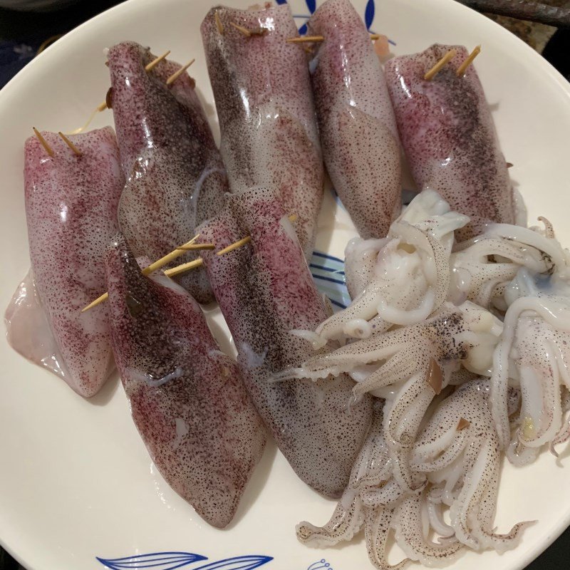 Cố định mực đã nhồi bằng tăm