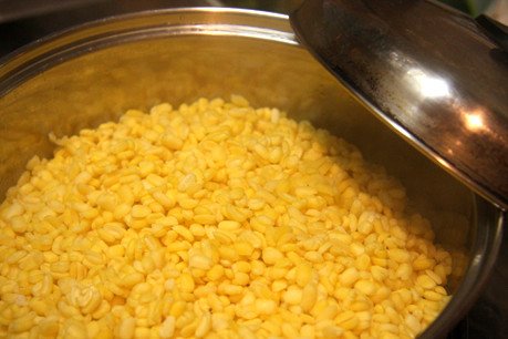 Đậu xanh đã ngâm và sơ chế