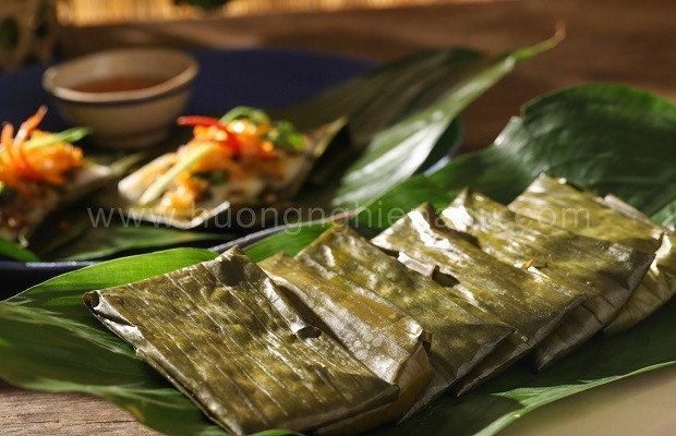 Đĩa bánh nậm Huế thành phẩm hấp dẫn sau khi hoàn thành cách làm bánh