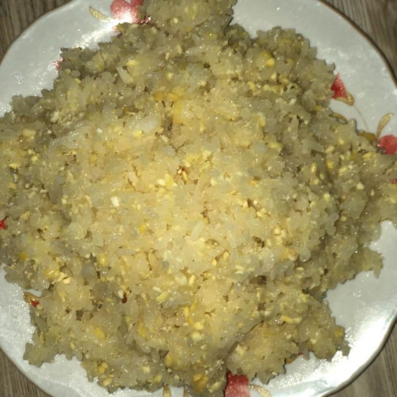 Đĩa xôi nước cốt dừa thành phẩm thơm lừng