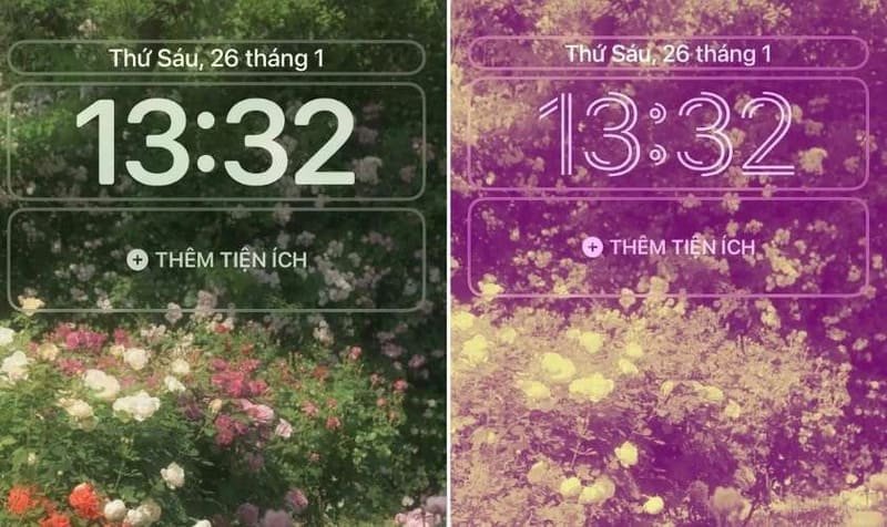 Điều chỉnh màu sắc cho ảnh nền đã chọn