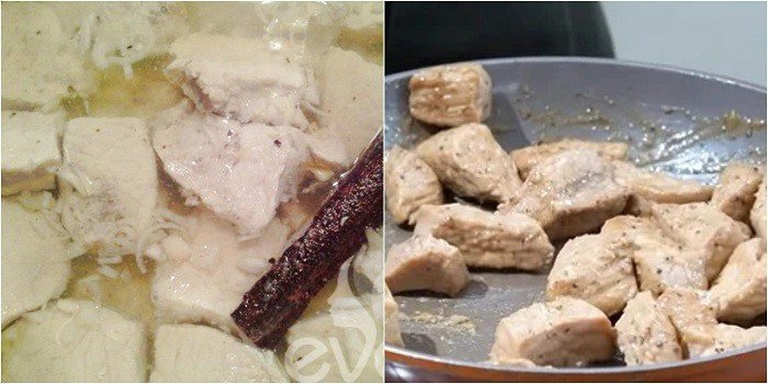 Đun thịt keo lại làm ruốc