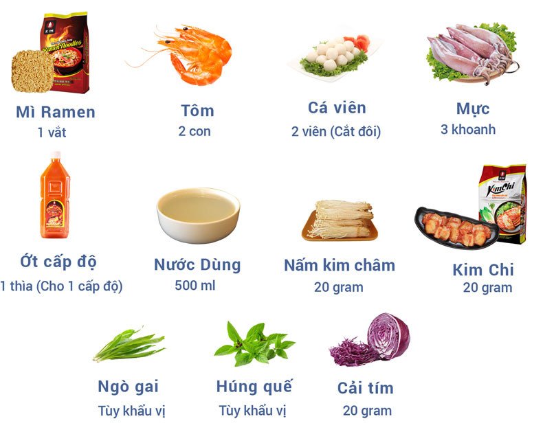 Hải sản tươi rói cho món mì cay kinh doanh