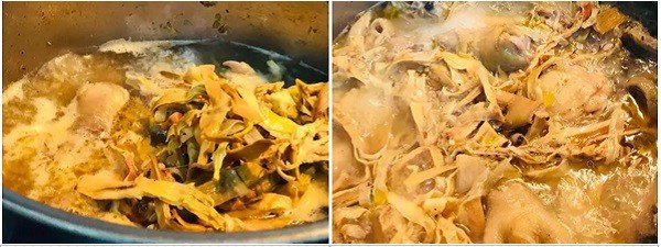 Hầm gà măng khô mềm ngon