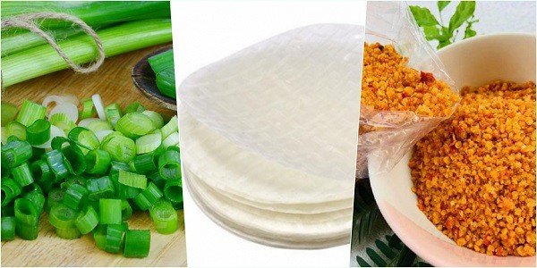 Hành lá và muối tôm, nguyên liệu chính cho nước sốt bánh tráng trộn