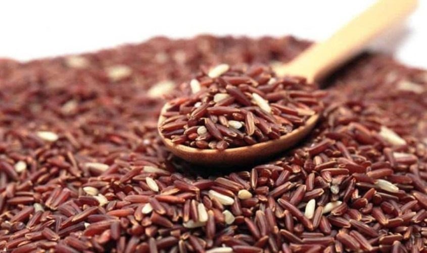 Hạt diêm mạch, gạo lứt và yến mạch được đặt cạnh nhau, thể hiện sự đa dạng của ngũ cốc nguyên hạt