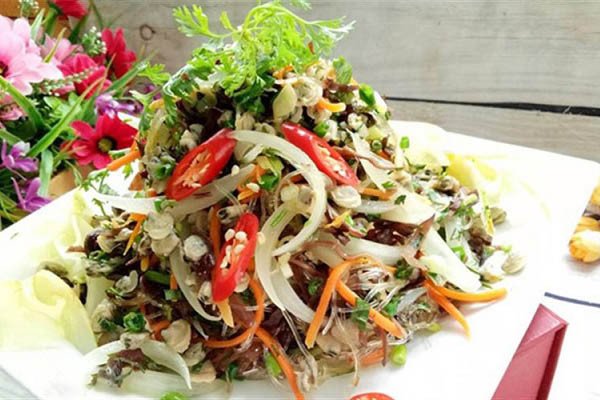 Hến xào miến thơm ngon, hấp dẫn