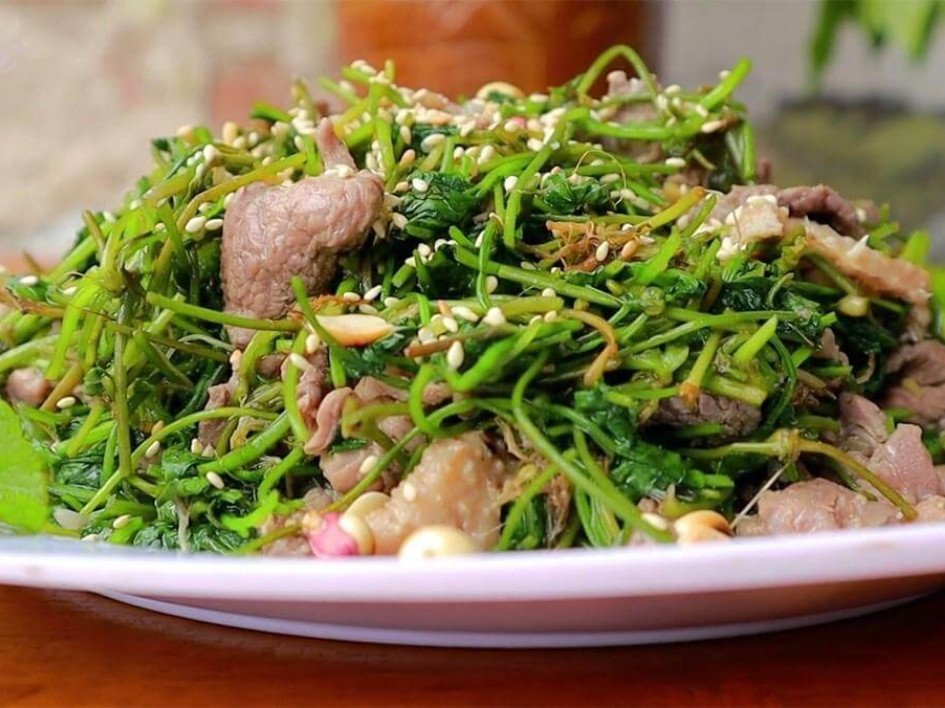 Hướng dẫn cách làm thịt mèo ngon xào rau má thơm lừng