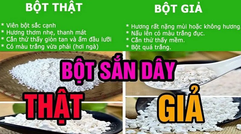 Hướng dẫn chọn bột sắn dây nguyên chất, bước quan trọng trong cách nấu bột sắn dây