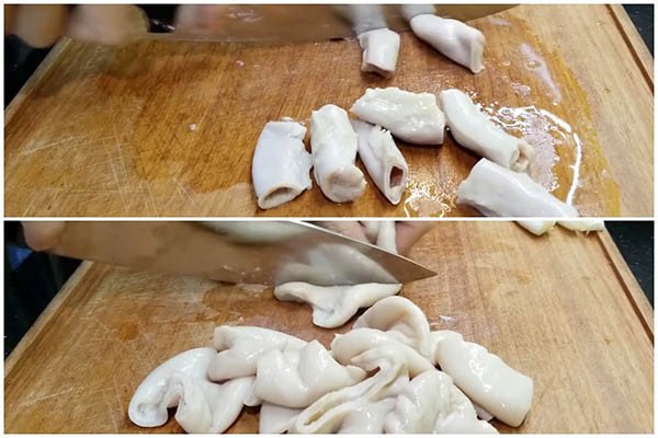 Hướng dẫn sơ chế lòng non và lòng già kỹ càng cho món xào dưa