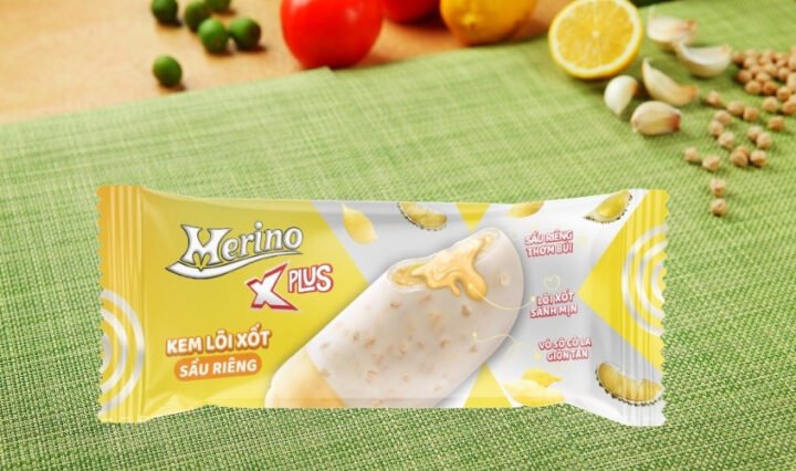 Kem que sầu riêng Merino X Plus với hương vị trái cây tự nhiên, cung cấp năng lượng và khoáng chất