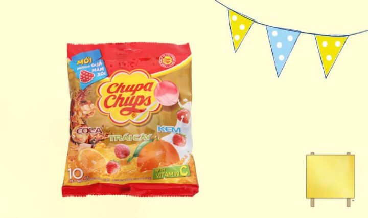 Kẹo mút Chupa Chups hương trái cây gói 100g đa dạng hương vị