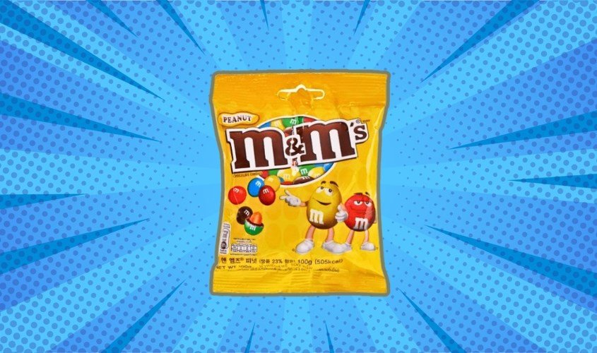 Kẹo socola M&amp;M's nhân đậu phộng, một loại kẹo có hàm lượng calo cao.