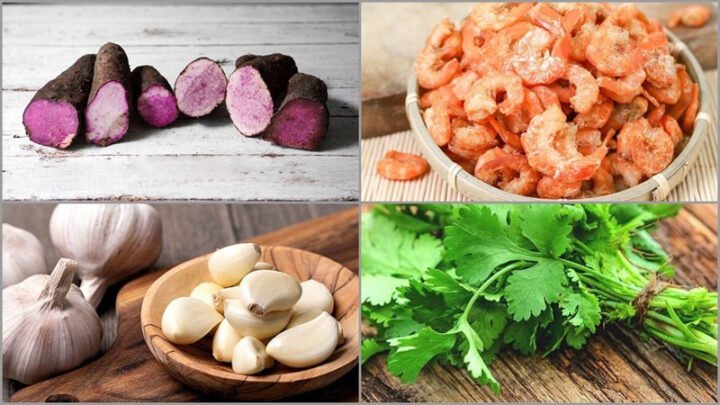 Khoai mỡ tươi, nguyên củ và đã gọt vỏ