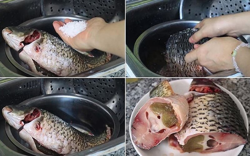 Làm sạch cá trắm cho món lẩu