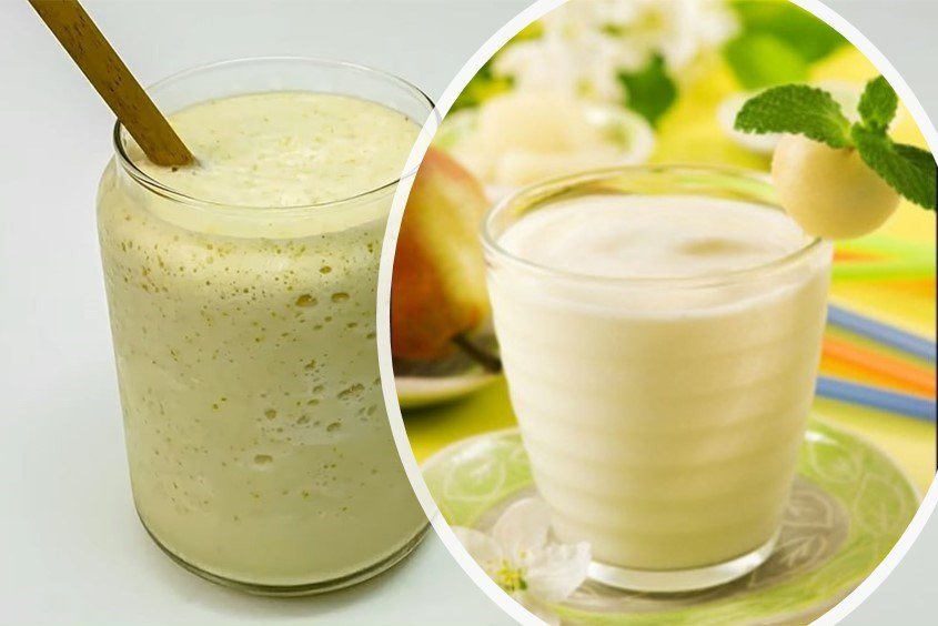 Lê kết hợp sữa chua tạo nên món smoothie hấp dẫn cho bé