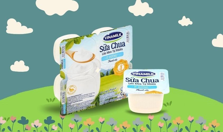 Lốc sữa chua ít đường Vinamilk, một lựa chọn lành mạnh thay thế kẹo.