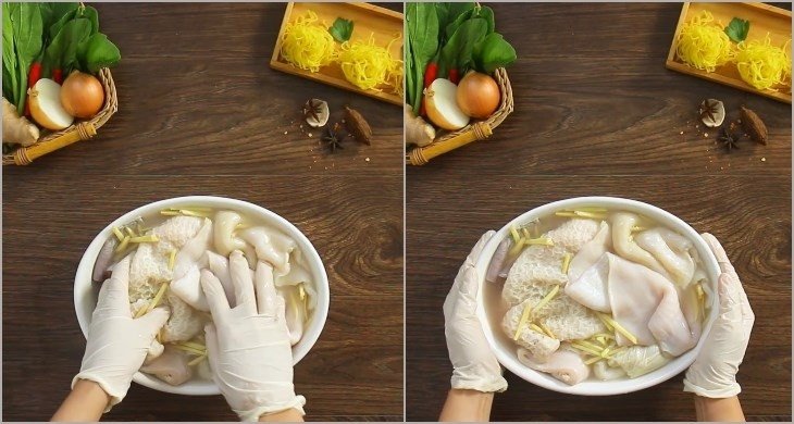 Lòng bò non tươi sống cần được sơ chế cẩn thận trước khi nấu lẩu