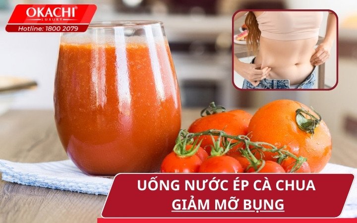 Ly nước ép cà chua bi tươi ngon, một cách hiệu quả để tiêu thụ cà chua bi với lượng calo thấp để hỗ trợ giảm cân.