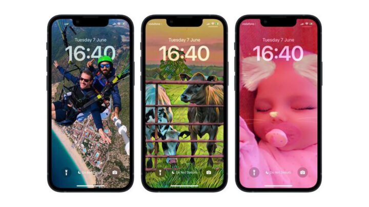 Màn hình khóa iPhone với chế độ xáo trộn ảnh