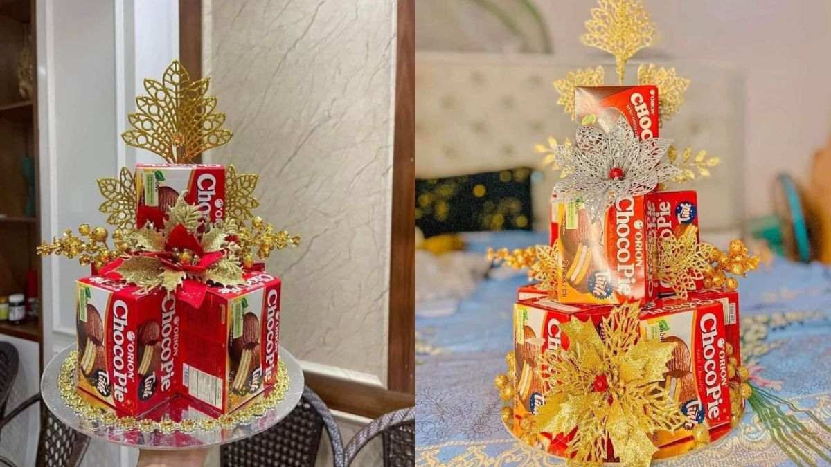 Mẫu tháp bánh Tết nhiều tầng ấn tượng