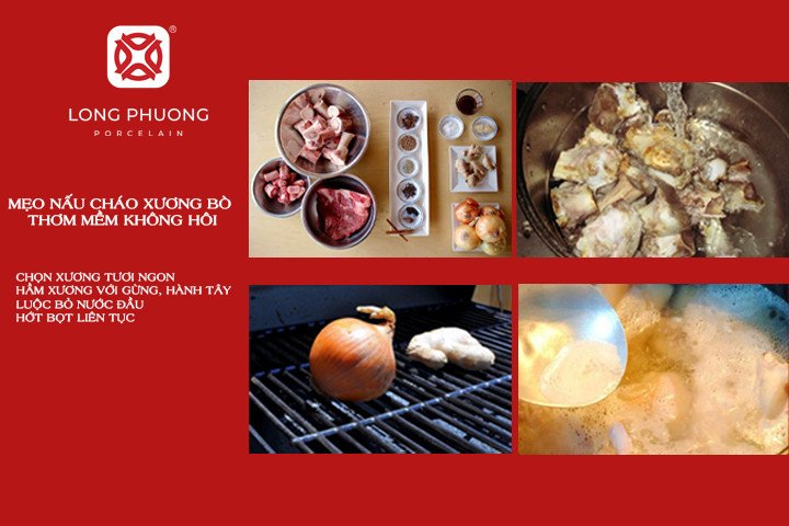 Mẹo sơ chế và cách nấu cháo xương bò không hôi hiệu quả