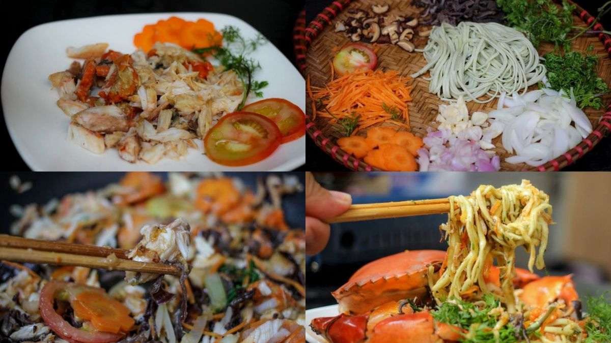 Mì xào cua đậm đà hương vị biển