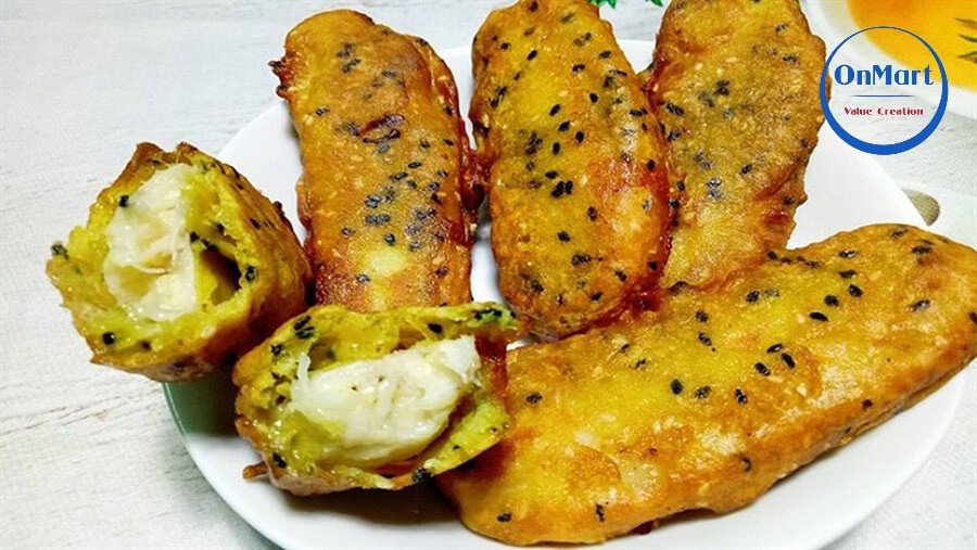 Món bánh chuối chiên bằng bột gạo và bột năng thơm ngon, vàng óng