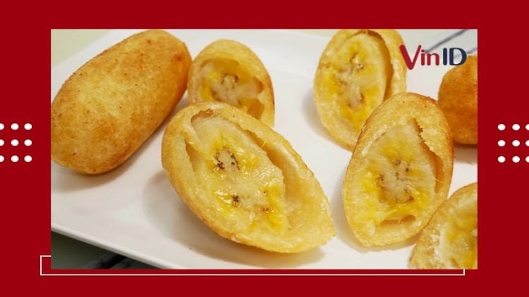 Món bánh chuối chiên truyền thống làm từ bột mì, thơm ngon