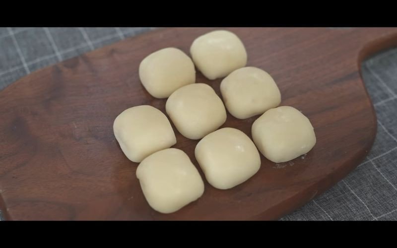 Món bánh mochi không nhân thơm ngon, hấp dẫn đã hoàn thành