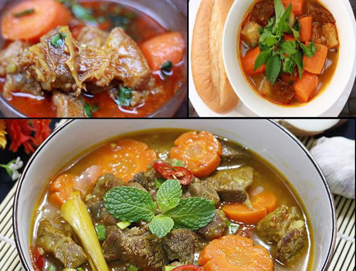 Món bò kho thơm ngon hấp dẫn ăn kèm bánh mì