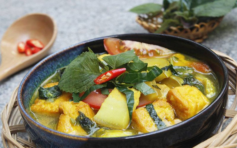 Món canh cà xanh thành phẩm sẵn sàng thưởng thức