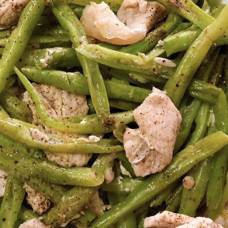 Món đậu ve xào thịt heo thành phẩm, hấp dẫn thơm ngon