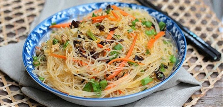 món miến xào thịt băm thơm ngon