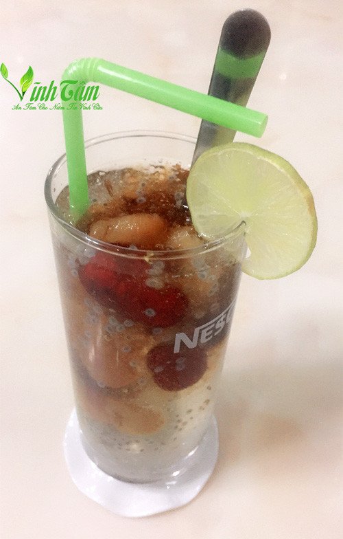 Món mủ trôm đường phèn táo đỏ long nhãn hạt é hấp dẫn