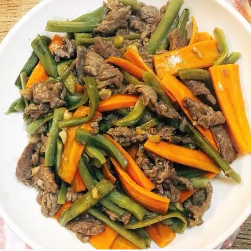 Món rau tiến vua xào thịt bò thơm ngon, bắt mắt