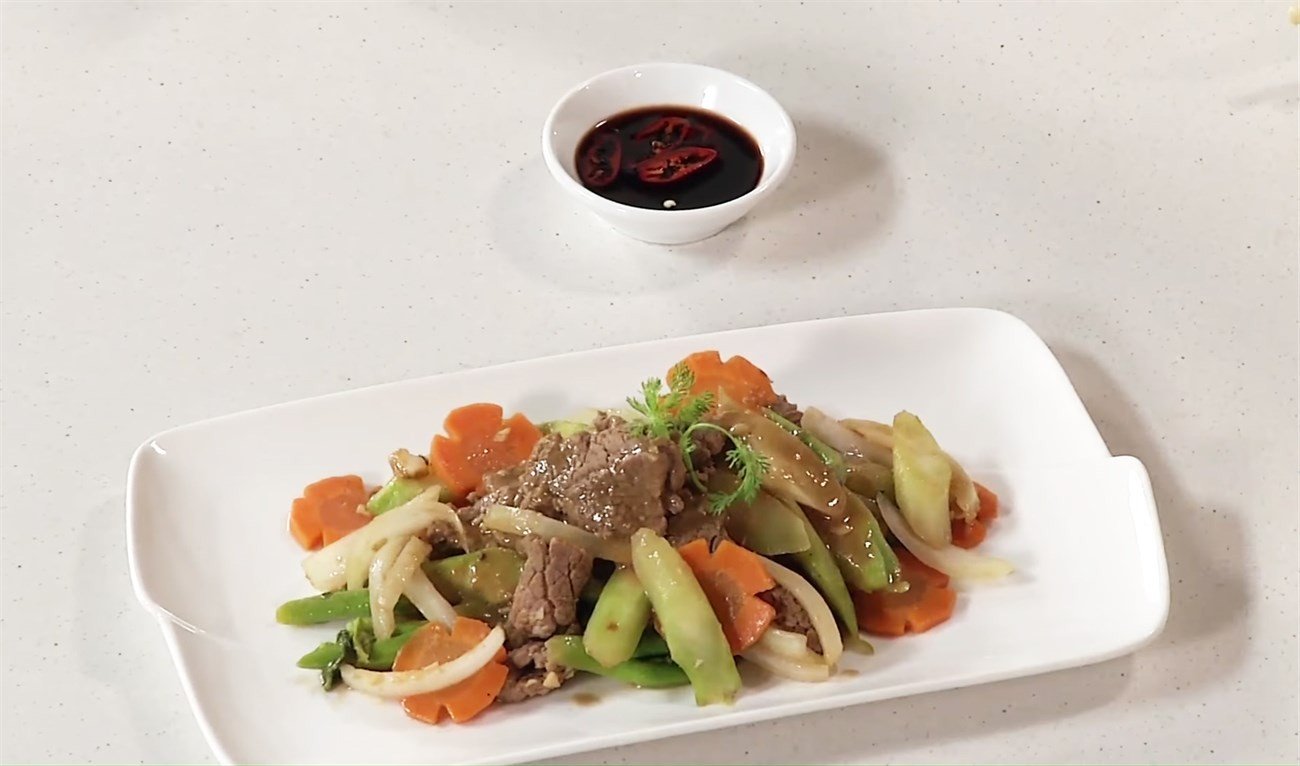 Món thịt bê xào cải rổ thơm ngon, hấp dẫn