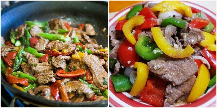 Món thịt bò xào ớt chuông với màu sắc rực rỡ và dinh dưỡng cao