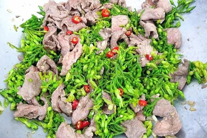 Món thịt ngựa xào bông thiên lý thanh nhẹ, bổ dưỡng