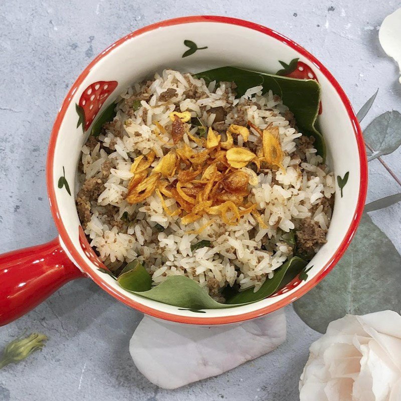 Món xôi chim bồ câu nấm hương thơm ngon, hấp dẫn, hoàn thành