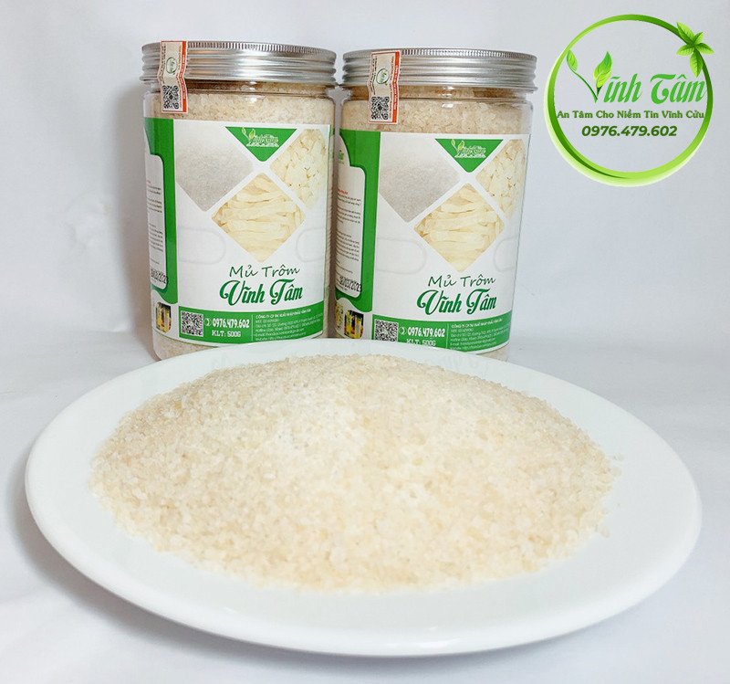 Mủ trôm dạng hạt nhỏ ngâm nở nhanh chóng