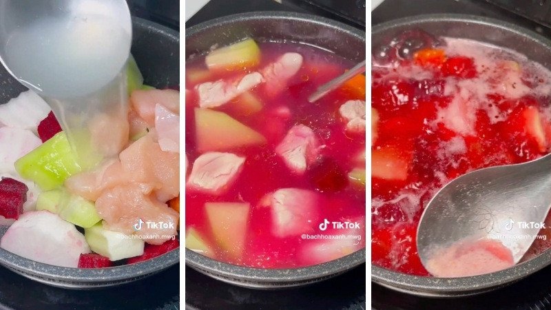 Nấu canh gà rau củ hoàn chỉnh