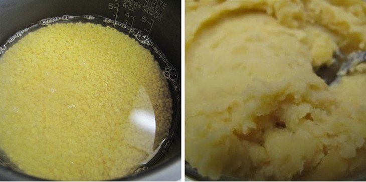 Nấu đậu xanh làm bánh đậu xanh trái cây