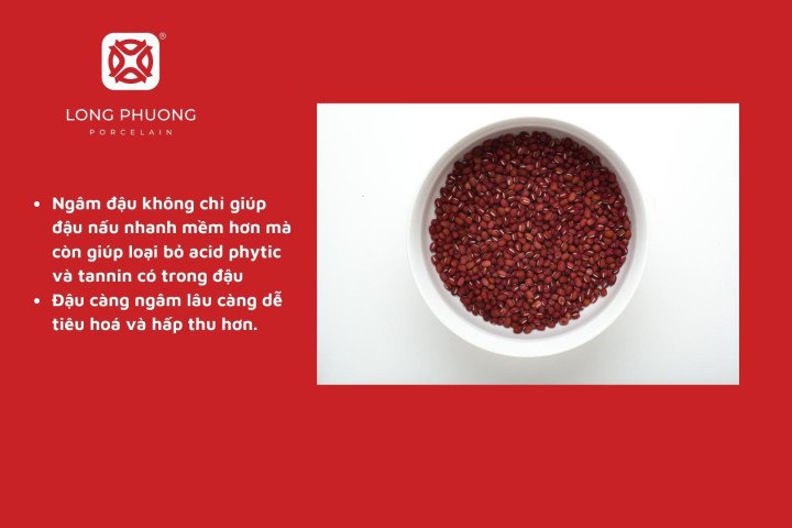 Ngâm đậu đỏ trước khi nấu giúp cháo mềm ngon và bổ dưỡng hơn