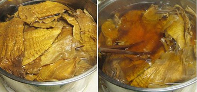 Ngâm măng khô với nước vo gạo để khử độc