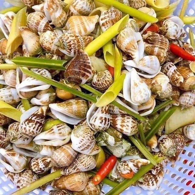 Ngâm ốc nhảy với ớt và giấm giúp làm sạch nhanh chóng