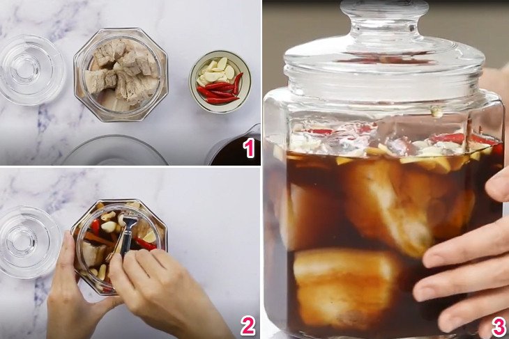 Ngâm thịt heo trong nước mắm
